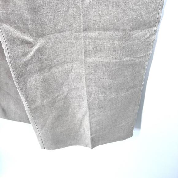 Eskandar Beige 100% Linen Lagenlook Pull On Wide Leg Trouser Pants Size 3 - Picture 3 of 8